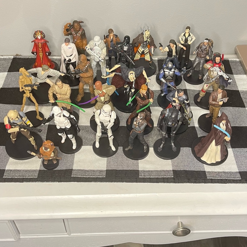 Star Wars Disney Lot of 28 Cake Toppers Collectibles